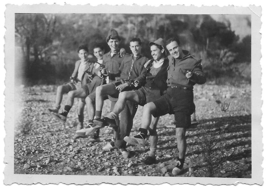 L'Agustí Masias, el Pepito xic Romeu, el Josep Romeu, el Josep Soteras, el Paco Villares i l'Eusebi de can Ferrer.jpg